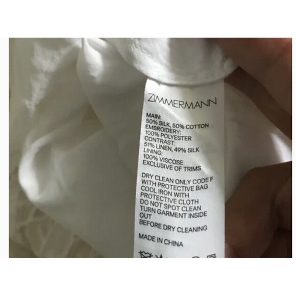 NWOT Zimmermann Bow Lace Maxi Dress Size Au1 - Picture 6 of 7